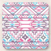 Abstract Geometrisch Aztec Patroon 3 Bier Onderzetter (Voorkant)