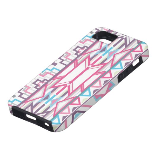 Abstract Geometrisch Aztec Patroon 3 Case-Mate iPhone Case (Onderkant)