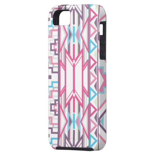 Abstract Geometrisch Aztec Patroon 3 Case-Mate iPhone Case (Achterkant Links)