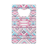 Abstract Geometrisch Aztec Patroon 3 Creditkaart Flessenopener (Achterkant)