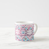 Abstract Geometrisch Aztec Patroon 3 Espresso Kop (Voorkant rechts)