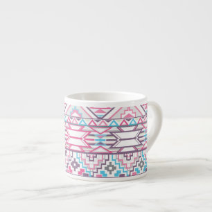 Abstract Geometrisch Aztec Patroon 3 Espresso Kop