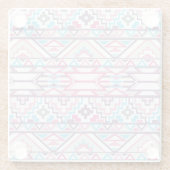 Abstract Geometrisch Aztec Patroon 3 Glazen Onderzetter (Achterkant)