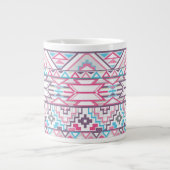 Abstract Geometrisch Aztec Patroon 3 Grote Koffiekop (Voorkant)