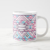 Abstract Geometrisch Aztec Patroon 3 Grote Koffiekop (Rechts)
