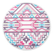 Abstract Geometrisch Aztec Patroon 3 Keramische Knop (Voorkant)
