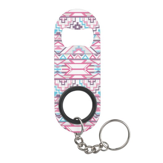Abstract Geometrisch Aztec Patroon 3 Mini Flessenopener (Achterkant)