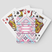 Abstract Geometrisch Aztec Patroon 3 Pokerkaarten (Achterkant)