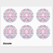 Abstract Geometrisch Aztec Patroon 3 Ronde Sticker (Vel)