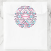 Abstract Geometrisch Aztec Patroon 3 Ronde Sticker (Tas)