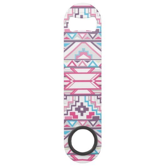 Abstract Geometrisch Aztec Patroon 3 Speed Flessenopener (Achterkant)