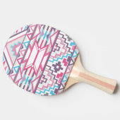 Abstract Geometrisch Aztec Patroon 3 Tafeltennisbatje (Zijkant)