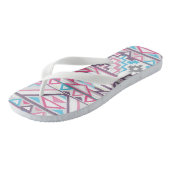 Abstract Geometrisch Aztec Patroon 3 Teenslippers (Schuin)