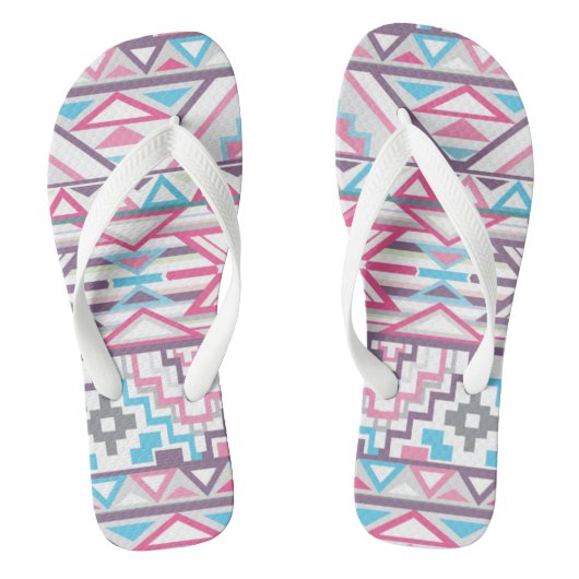 Abstract Geometrisch Aztec Patroon 3 Teenslippers (Voetbed)