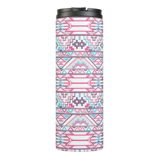 Abstract Geometrisch Aztec Patroon 3 Thermosbeker (Achterkant)