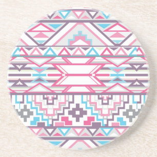 Abstract Geometrisch Aztec Patroon 3 Zandsteen Onderzetter