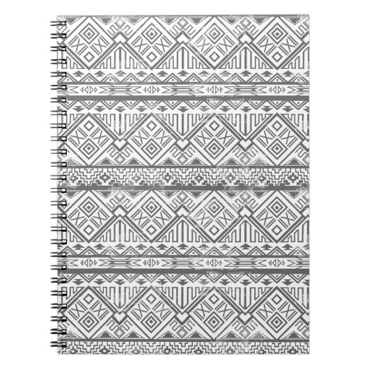 Abstract Geometrisch Azteek Patroon 2 Notitieboek (Voorkant)
