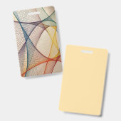 Abstract geometrisch bagagelabel badge (Voor- en achterkant)