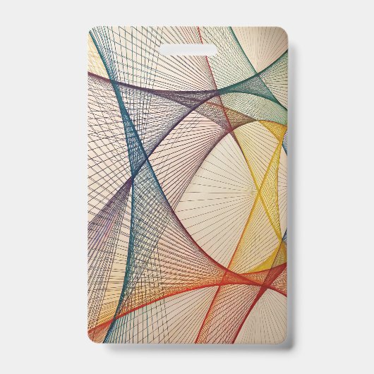 Abstract geometrisch bagagelabel badge (Voorzijde)