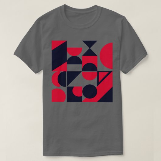 Abstract geometrisch Bauhaus-patroon T-shirt (Design voorkant)