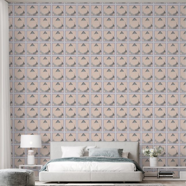 Abstract geometrisch behang (Slaapkamer)