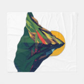 Abstract geometrisch berglandschap fleece deken (Voorkant (Horizontaal))