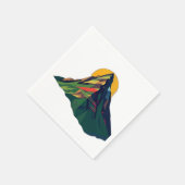 Abstract geometrisch berglandschap servet (Hoek)