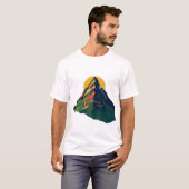 Abstract geometrisch berglandschap t-shirt (Voorkant volledig)