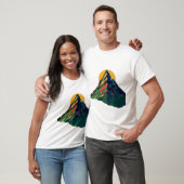 Abstract geometrisch berglandschap t-shirt (Unisex)