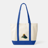 Abstract geometrisch berglandschap tote bag (Achterkant)
