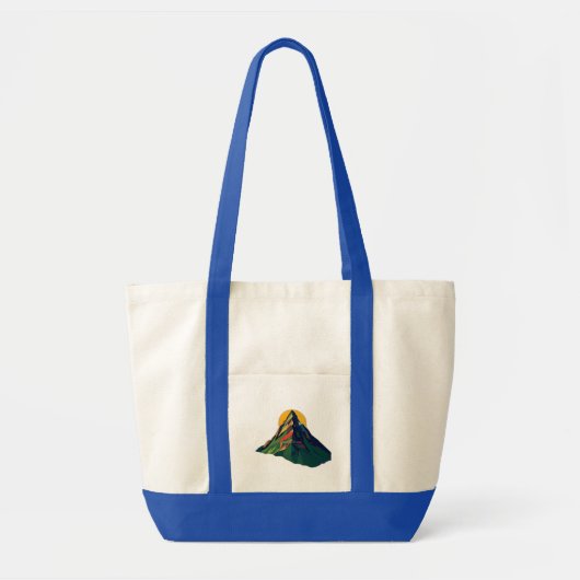 Abstract geometrisch berglandschap tote bag (Voorkant)