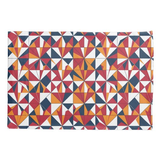 Abstract geometrisch bladpatroon kussensloop (Achterkant)