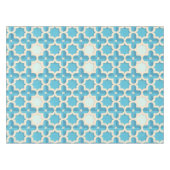 Abstract geometrisch blauw en wit patroon tafelkleed (Voorkant (Horizontaal))