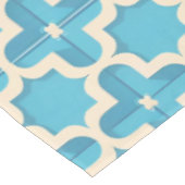 Abstract geometrisch blauw en wit patroon tafelkleed (Gekanteld)