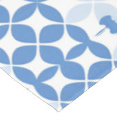Abstract geometrisch blauw en wit patroon tafelkleed (Gekanteld)