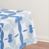 Abstract geometrisch blauw en wit patroon tafelkleed (Voorbeeld)