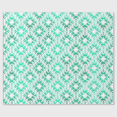 Abstract geometrisch blauwgroen patroon cadeaupapier (Vlak)