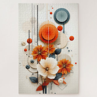 Abstract Geometrisch Bloemmotief Legpuzzel