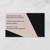 *~* Abstract geometrisch blok Blush Gold Foil Visitekaartje (Achterkant)