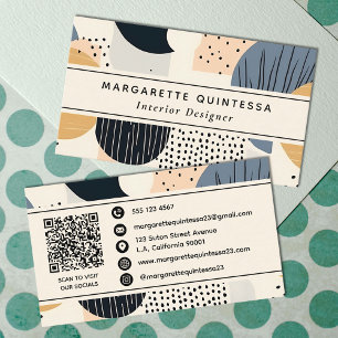Abstract Geometrisch Boho Aards Natuurlijk Qr Code Visitekaartje