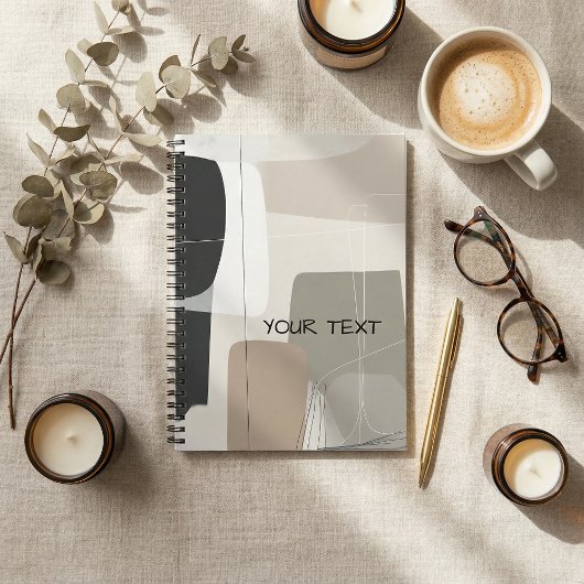 Abstract geometrisch boho modern Notitieboek