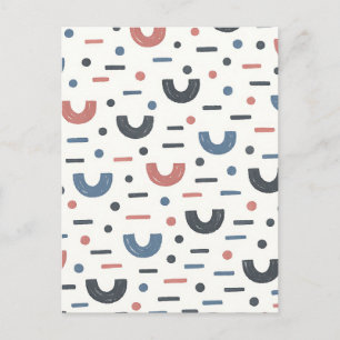 Abstract Geometrisch Boho Patroon Briefkaart