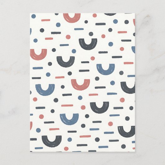 Abstract Geometrisch Boho Patroon Briefkaart (Voorkant)