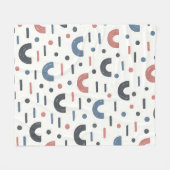 Abstract Geometrisch Boho Patroon Fleece Deken (Voorkant (Horizontaal))