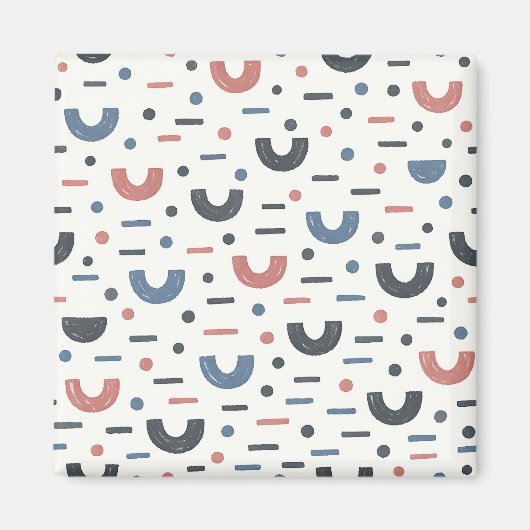 Abstract Geometrisch Boho Patroon Magneet (Voorkant)