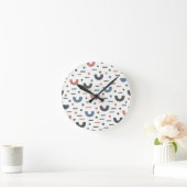 Abstract Geometrisch Boho Patroon Ronde Klok (Huis)