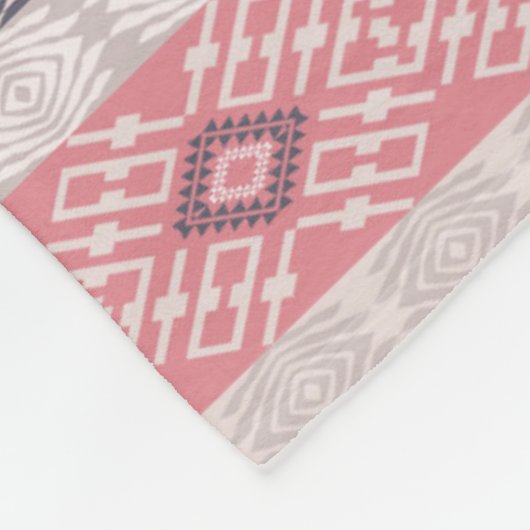 Abstract geometrisch boho stijgpatroon. fleece deken (Hoek)