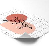 Abstract geometrisch botanisch Poster – minimalist (Hoek)