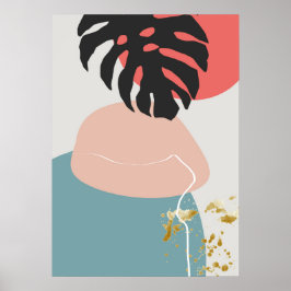 Abstract Geometrisch Botanisch Poster van de Muurk