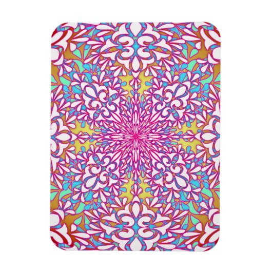 Abstract geometrisch caleidoscoopontwerp magneet (Verticaal)